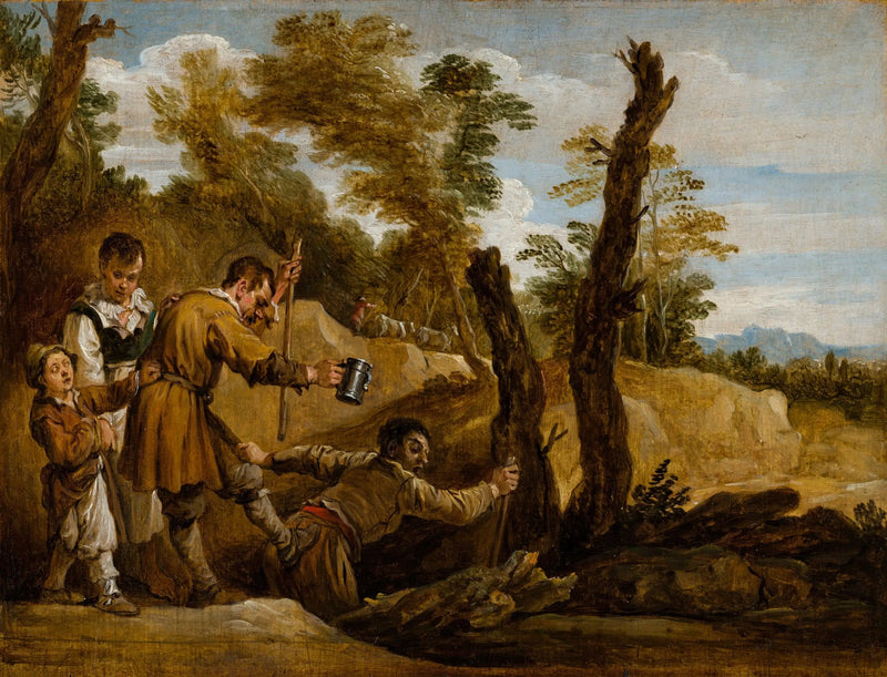 O cego guiando o cego - David Teniers, o Jovem