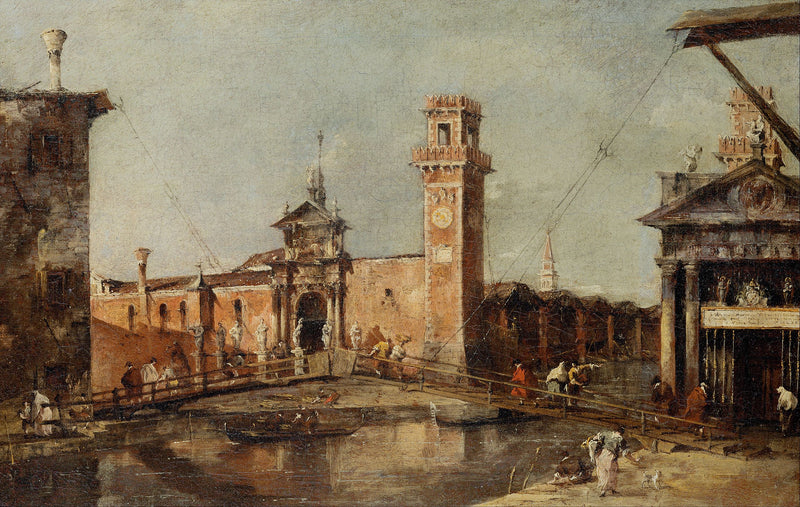 A entrada do Arsenal de Veneza - Francesco Guardi