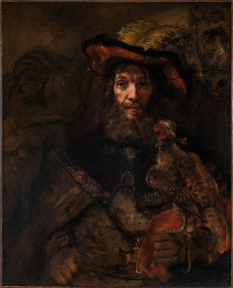 O homem com o falcão (talvez São Bavo) - Rembrandt