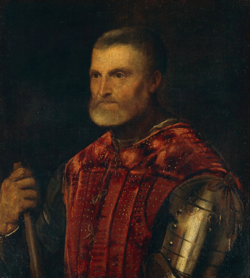 O homem de armadura - Titian
