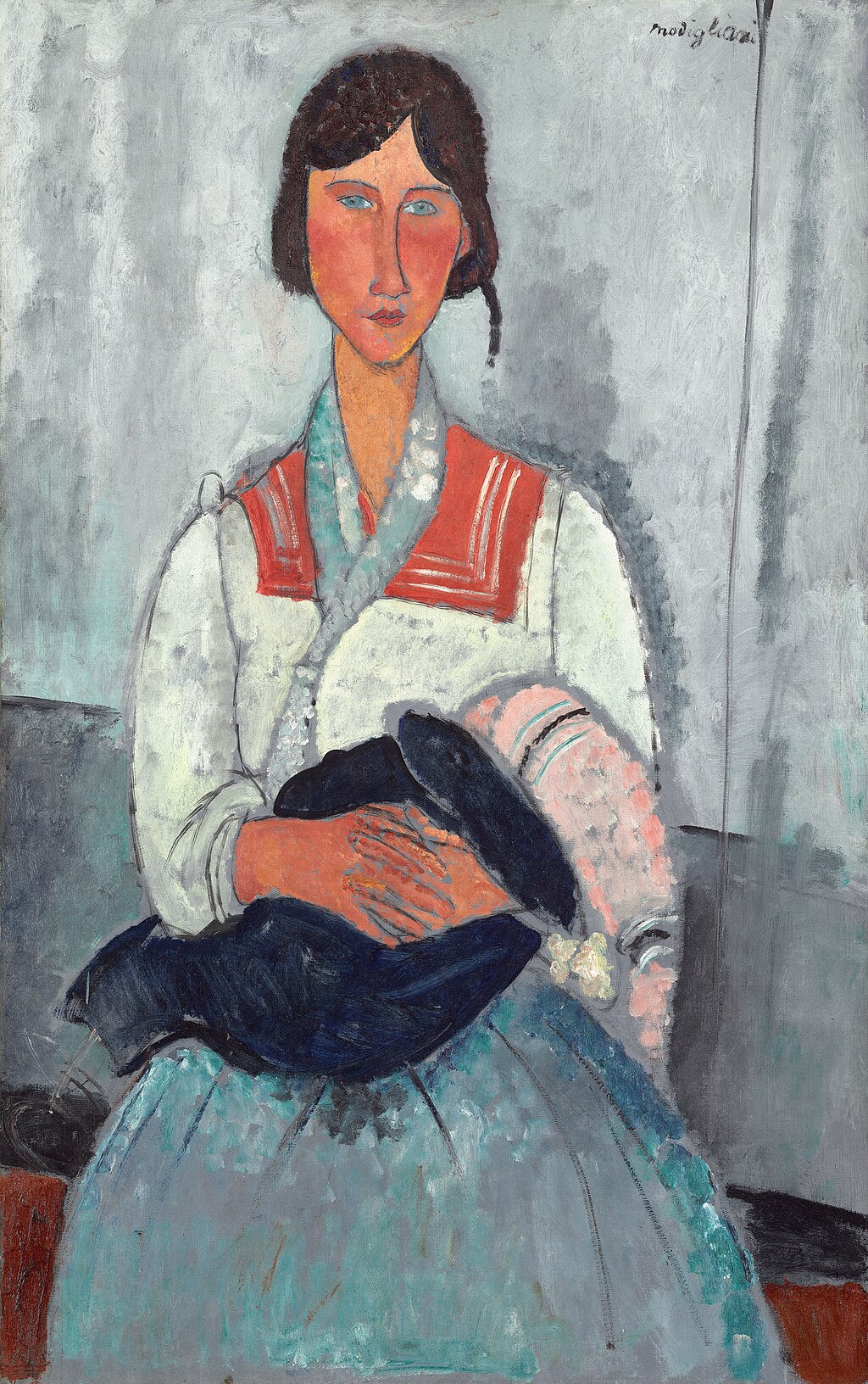 Reproduction du tableau « La Bohémienne - Amedeo Modigliani » par Alpha Reproduction en peinture à l’huile