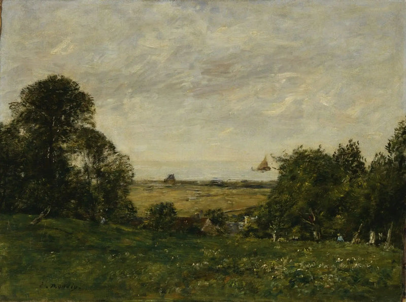 A Costa perto de Trouville, vista das alturas - Eugène Boudin