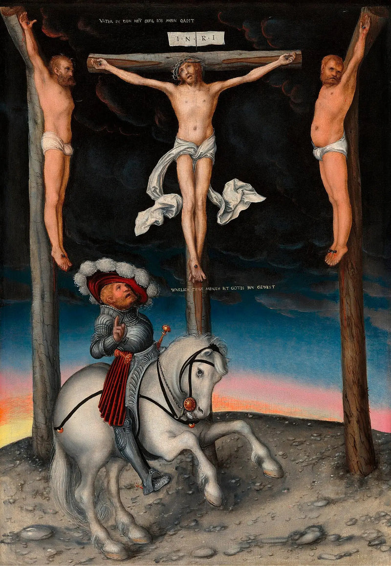 A Crucificação com a conversão do centurião - Lucas Cranach, o Velho