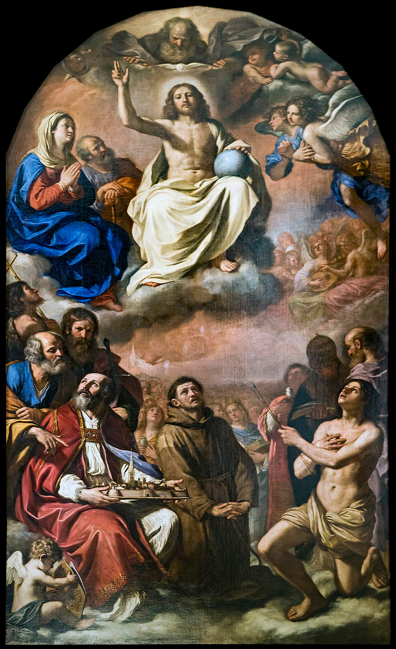 A Glória de Todos os Santos. Os santos protetores da cidade de Modena - Guercino