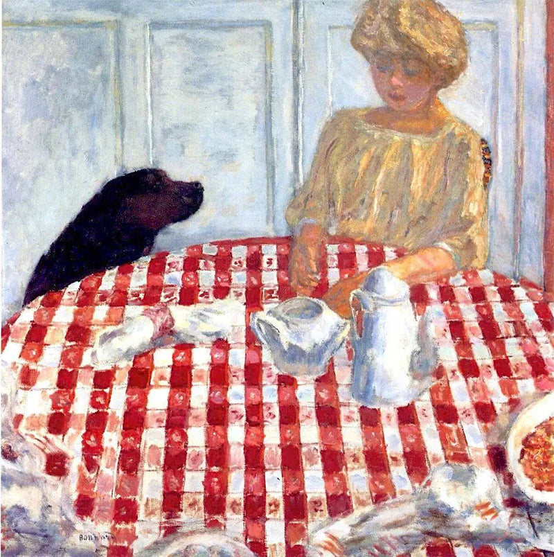 A Toalha xadrez - Pierre Bonnard