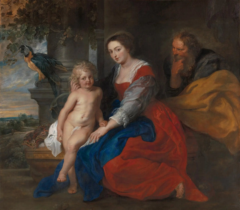 A Sagrada Família com o papagaio - Peter Paul Rubens