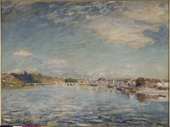 Reproduction du tableau « La Seine à Saint-Mammès - Alfred Sisley » par Alpha Reproduction en peinture à l’huile