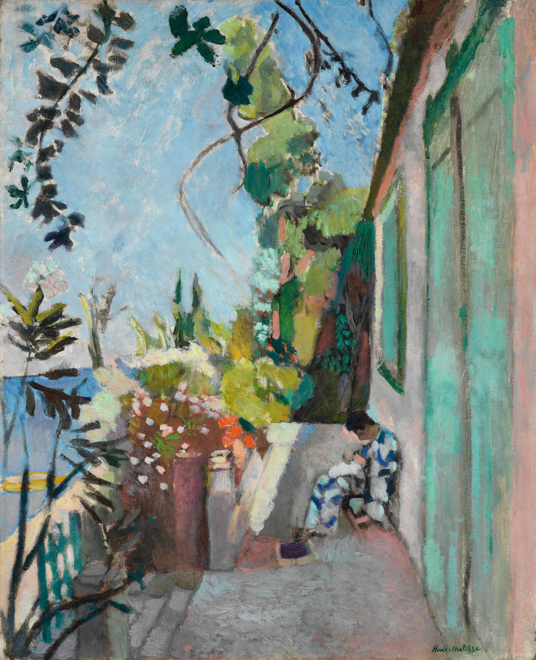 Reproduction du tableau « La Terrasse, Saint-Tropez - Henri Matisse » par Alpha Reproduction en peinture à l’huile