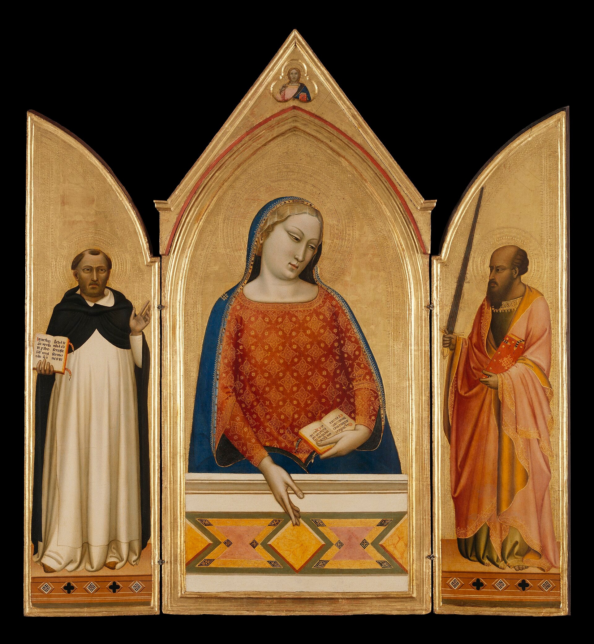 La Vierge Marie avec les saints Thomas d'Aquin et Paul - Bernardo Daddi