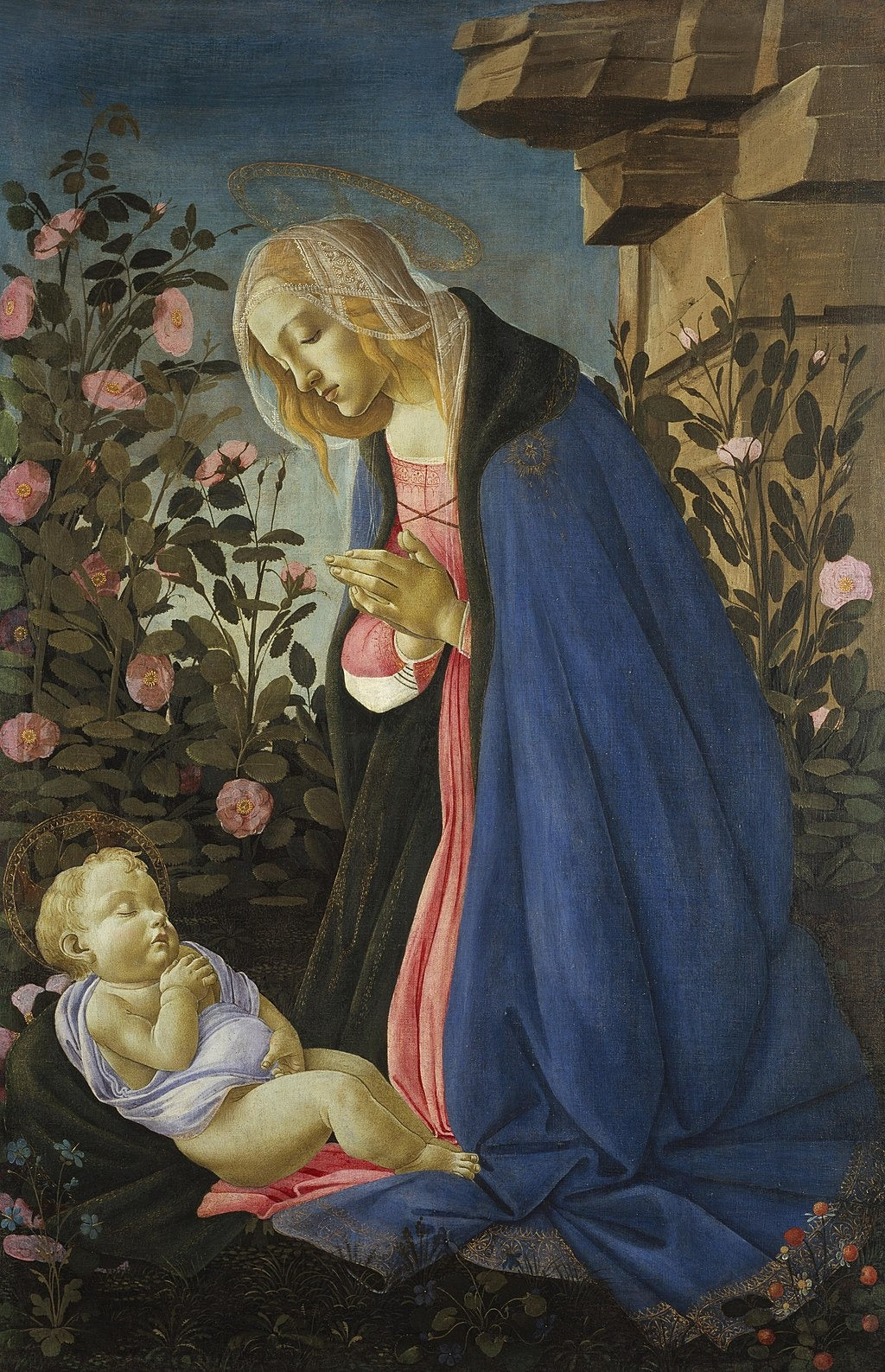 A Virgem adorando o Menino Jesus adormecido - Sandro Botticelli