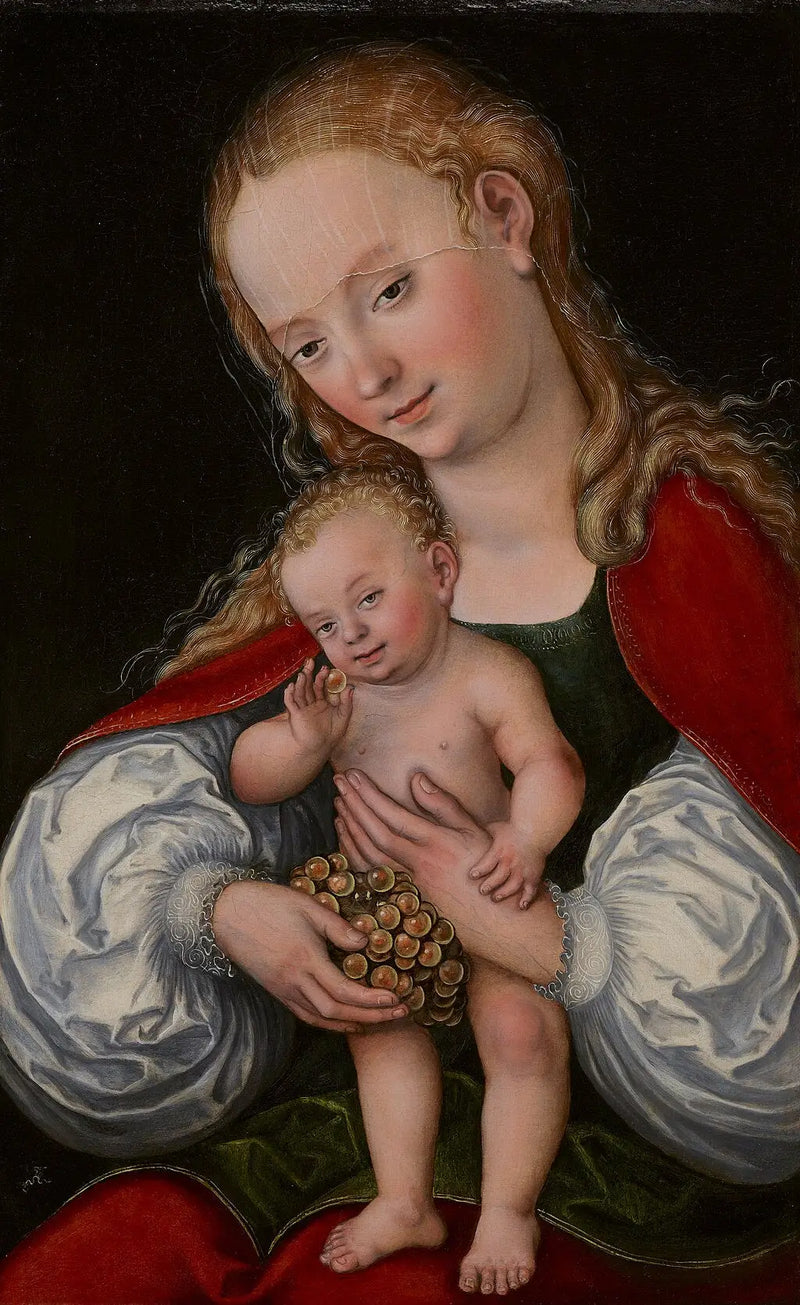 A Virgem com o Menino e uvas - Lucas Cranach o Velho