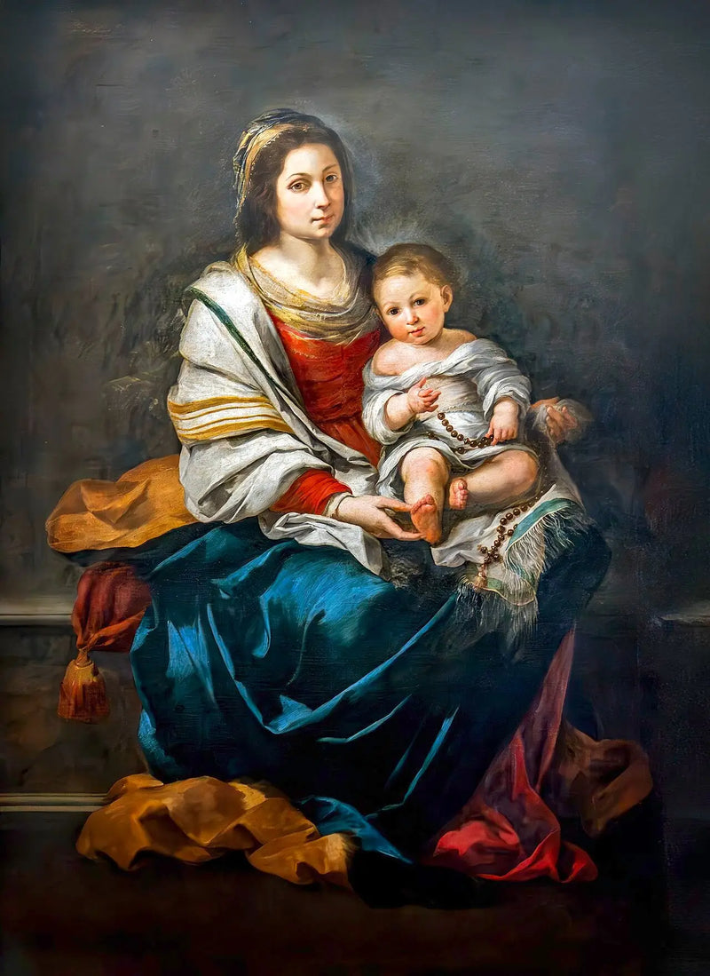 A Virgem com Terço - Bartolomé Esteban Murillo