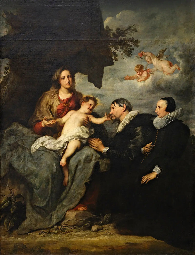 A Virgem com os Dois Doadores - Antoine van Dyck