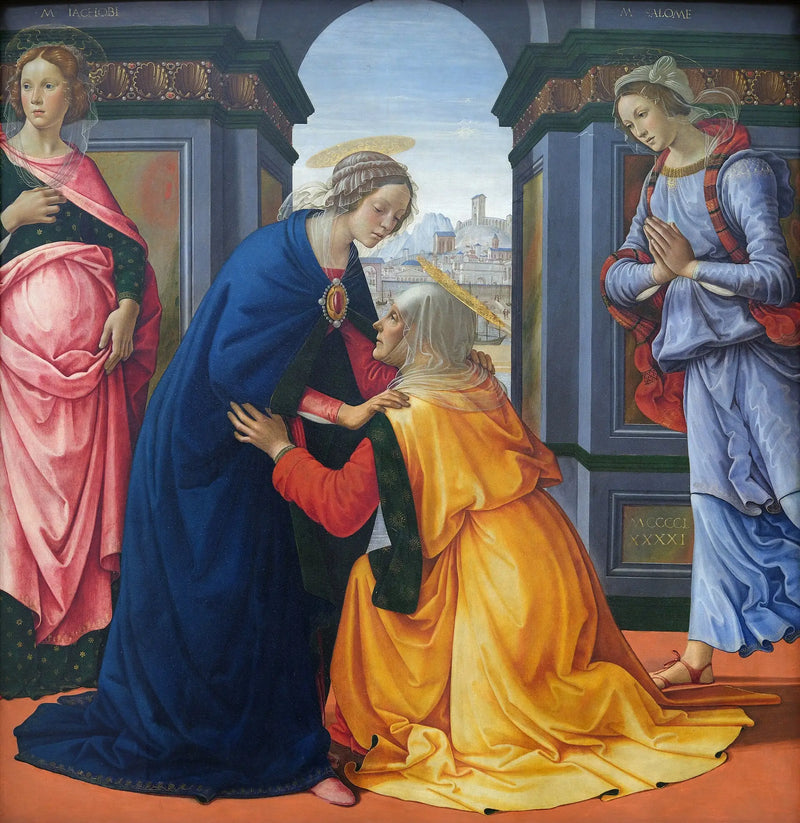 A Visitação com Maria-Jacóbia e Maria-Salomé - Domenico Ghirlandaio