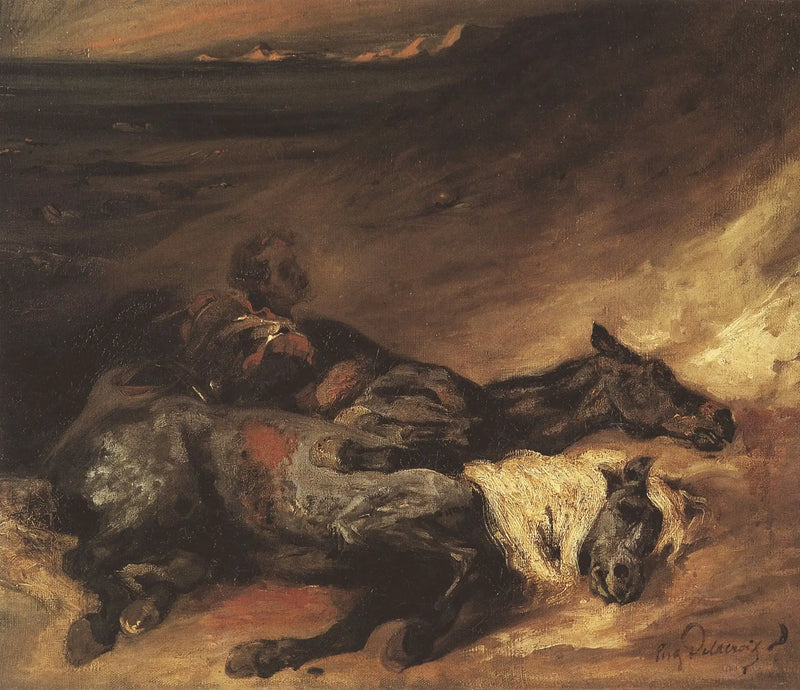 A noite após a batalha de Waterloo - Eugène Delacroix