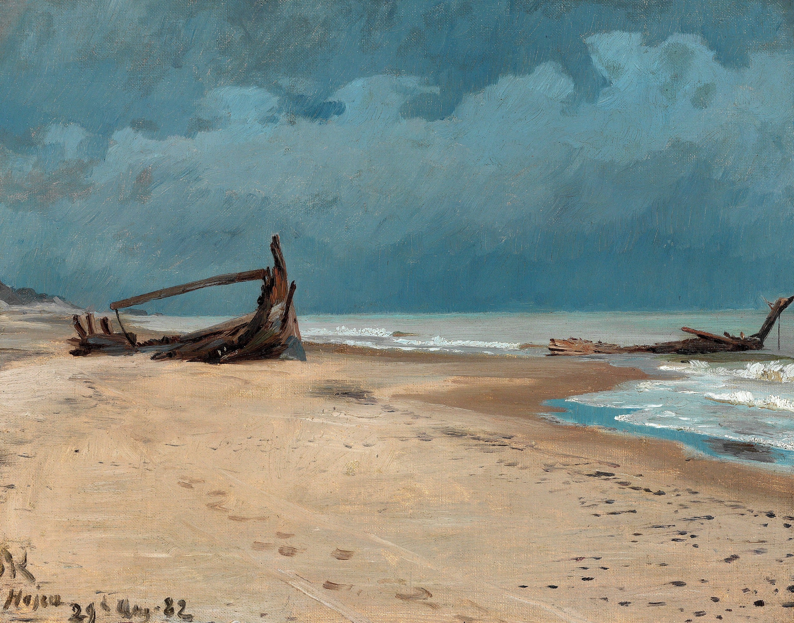 A praia de Højen. - Peder Severin Krøyer