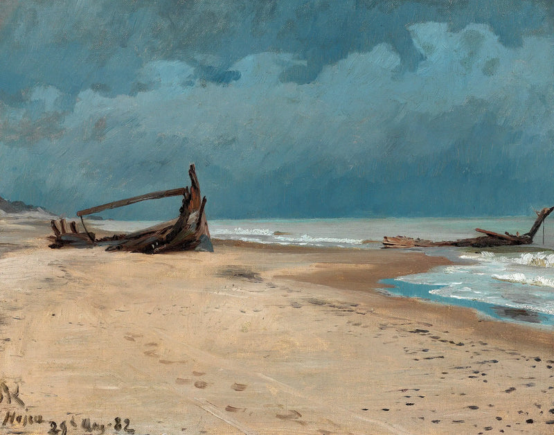 A praia de Højen. - Peder Severin Krøyer