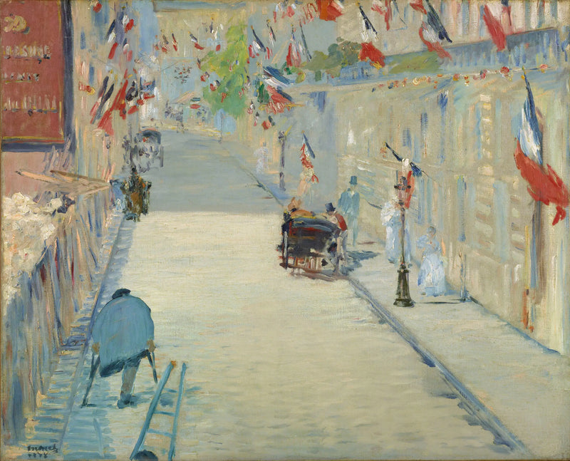 A rua Mosnier com bandeiras - Édouard Manet