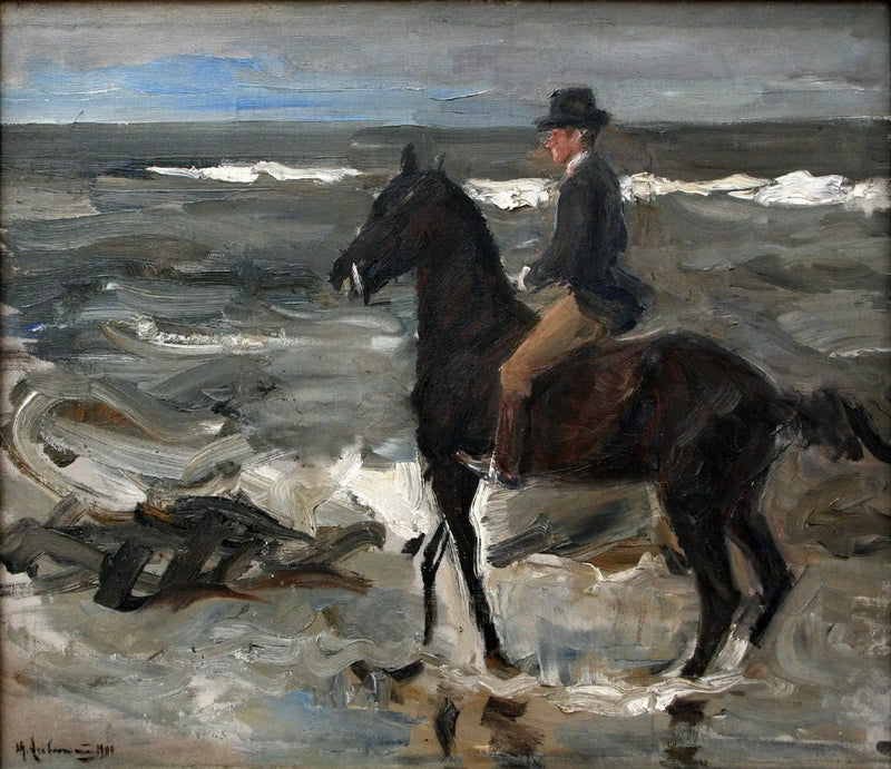 O Cavaleiro na Praia - Max Liebermann