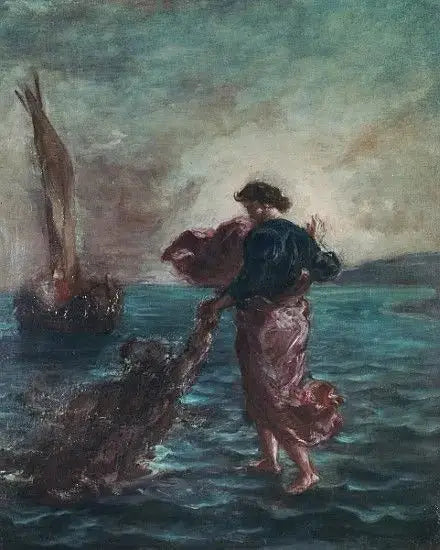 Cristo andando sobre as águas - Eugène Delacroix