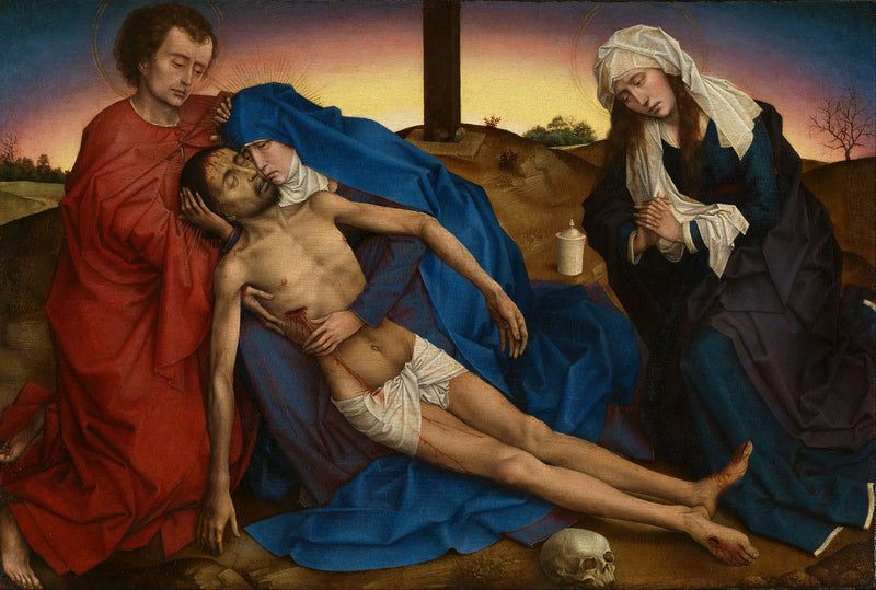 O Cristo chorando por sua Mãe, São João e Santa Maria Madalena - Rogier van der Weyden