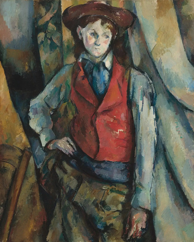 O Menino com o Colete Vermelho - Paul Cézanne