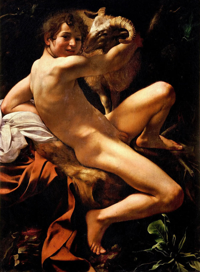 O Jovem São João Batista com o carneiro - Caravaggio