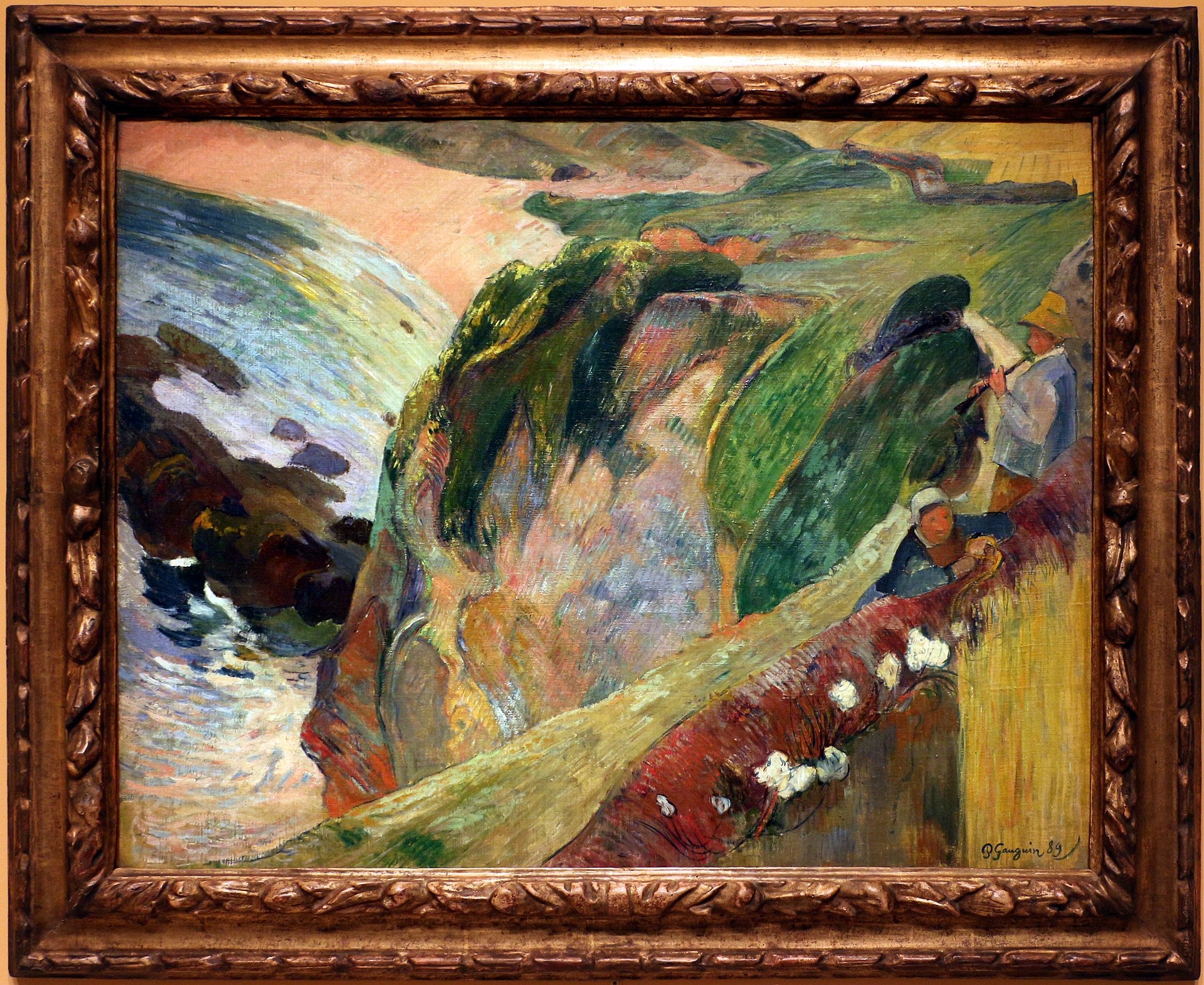 O Tocador de flageolet na falésia - Paul Gauguin