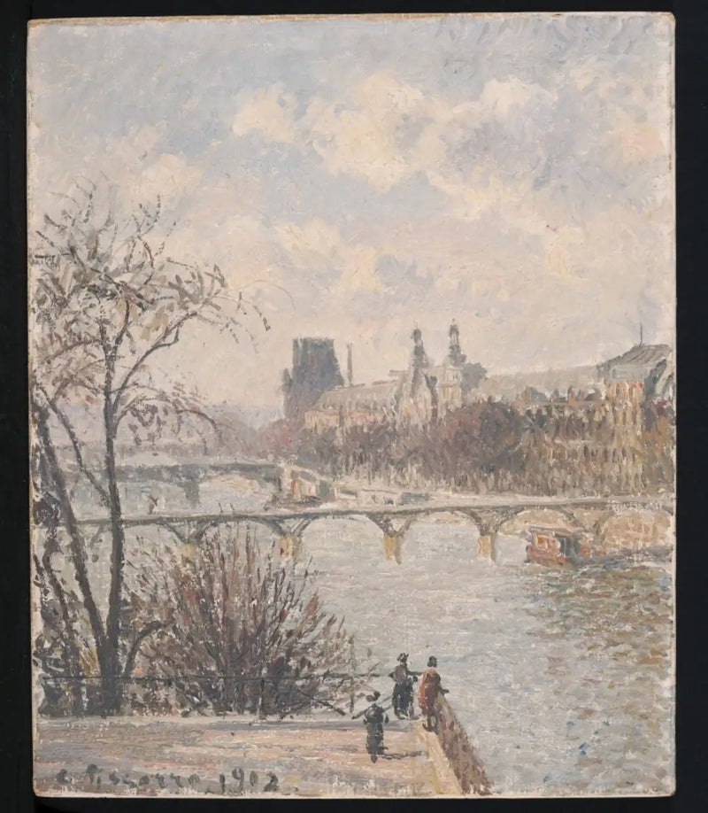 O Louvre, manhã - Camille Pissarro