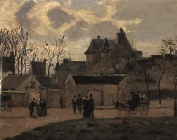 O Tribunal de Pontoise, praça Saint-Louis - Camille Pissarro