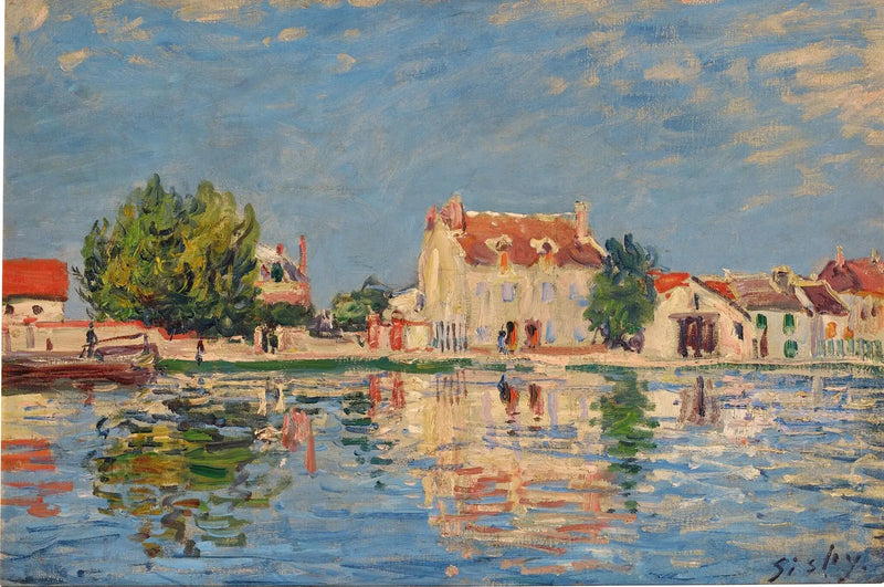 O canal do Loing em Saint-Mammès - Alfred Sisley