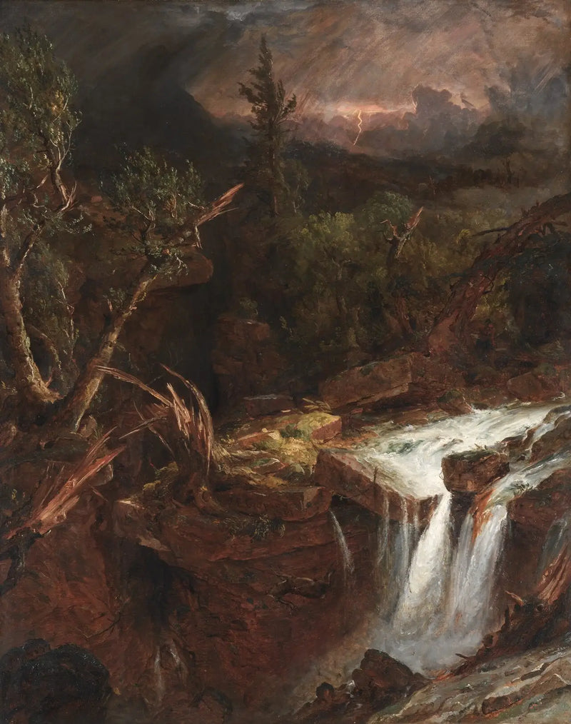 O cravo-da-índia - Uma cena de tempestade nas montanhas Catskill - Jasper Francis Cropsey