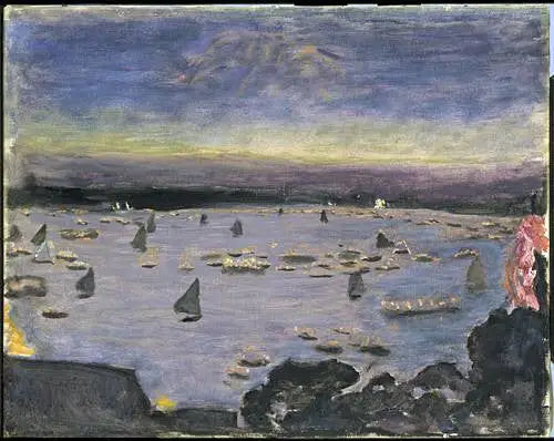 O corso das lanternas no Aussenalster em Hamburgo - Pierre Bonnard
