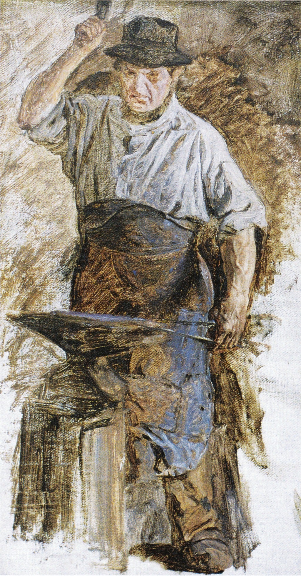 Le forgeron Hans Pedersen de Hornbæk. Étude.. - Peder Severin Krøyer