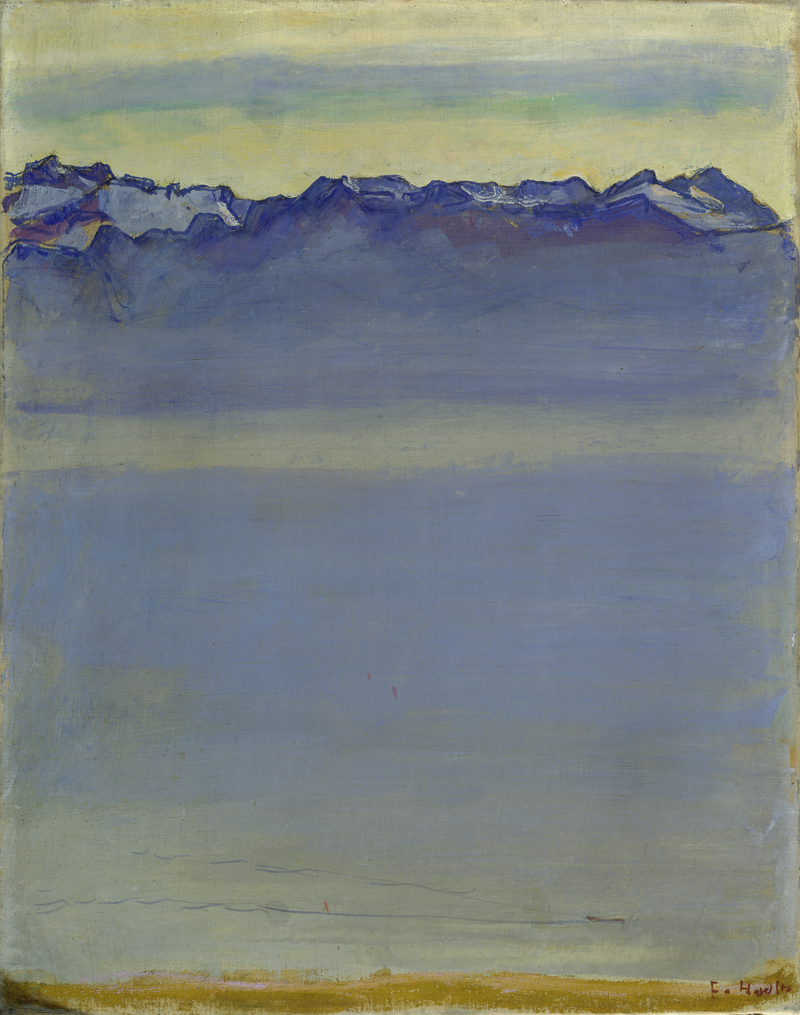 O lago Léman com os Alpes de Saboia - Ferdinand Hodler