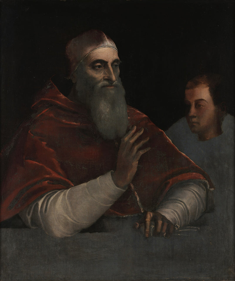 O Papa Paulo III com um sobrinho - Sebastiano del Piombo