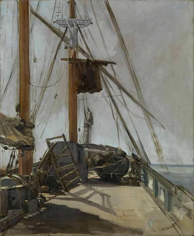 A ponte do navio - Édouard Manet