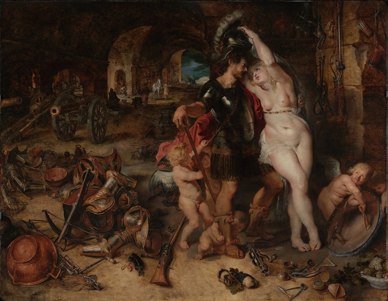O retorno da guerra: Marte desarmado por Vênus - Peter Paul Rubens