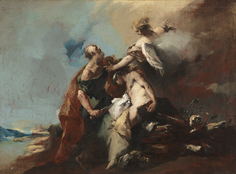 O sacrifício de Isaac - Francesco Guardi