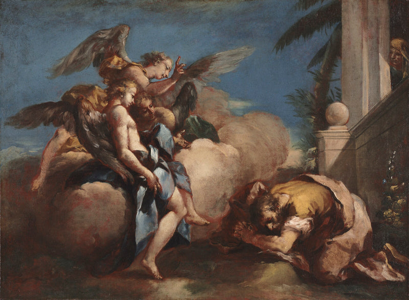 Os anjos aparecendo a Abraão - Francesco Guardi