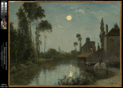 Les bords de la Somme. Effet de lune - Stanislas Lépine - Alpha Reproduction