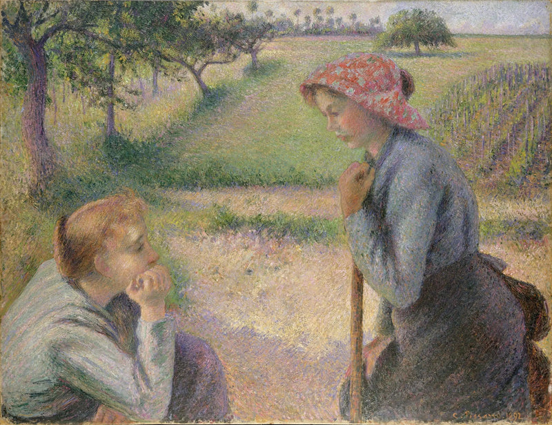 As jovens camponesas - Camille Pissarro