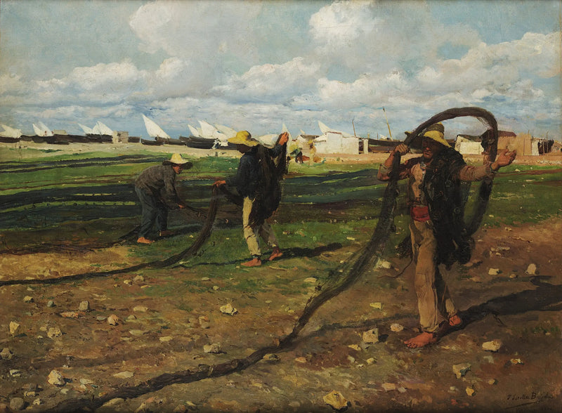 Os pescadores recolhem suas redes - Joaquín Sorolla
