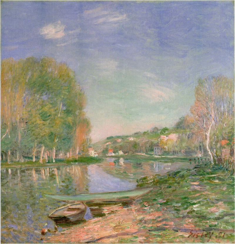 As margens do Loing, manhã - Alfred Sisley