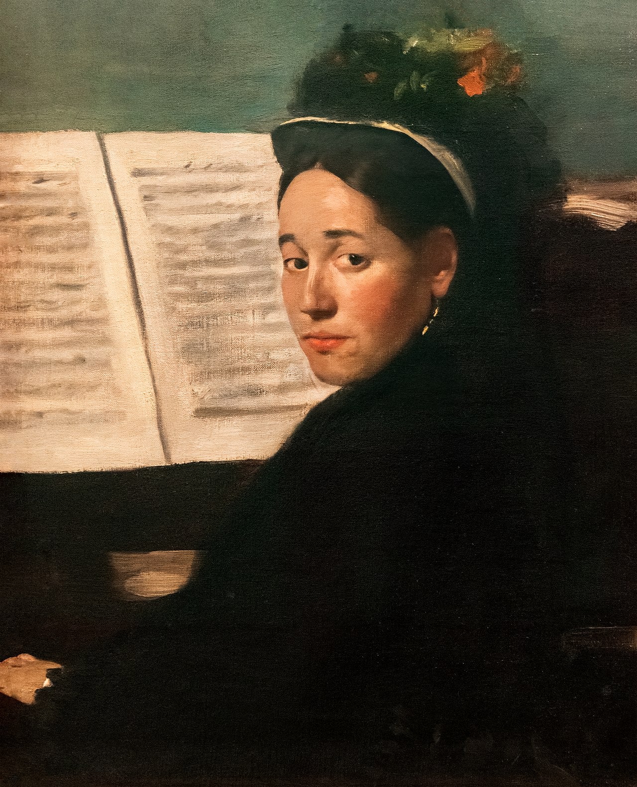 Senhorita Dihau ao piano - Edgar Degas