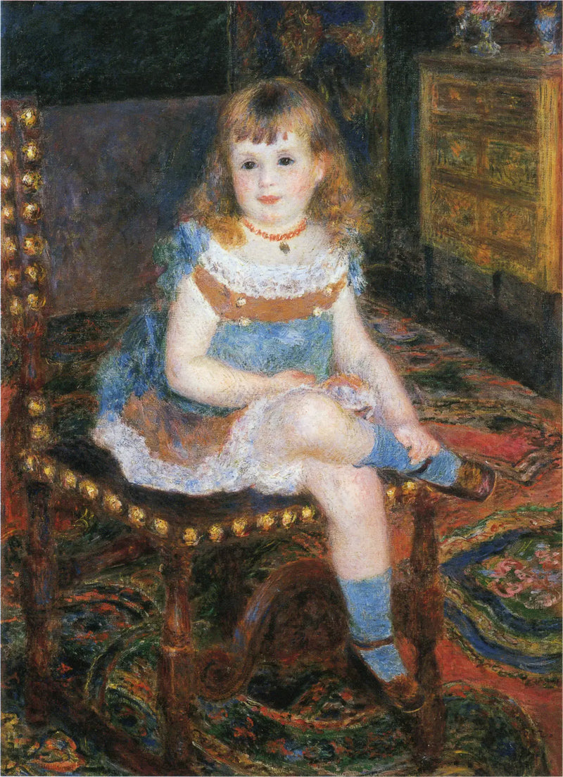 Senhorita Georgette Charpentier sentada - Pierre-Auguste Renoir