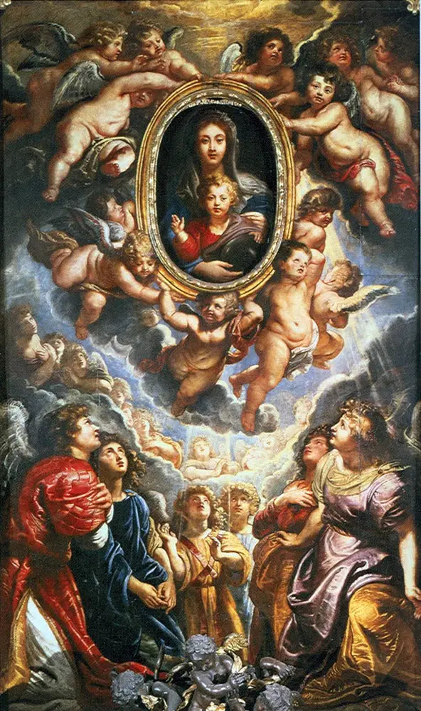 Madonna da Vallicella adorada pelos anjos - Peter Paul Rubens