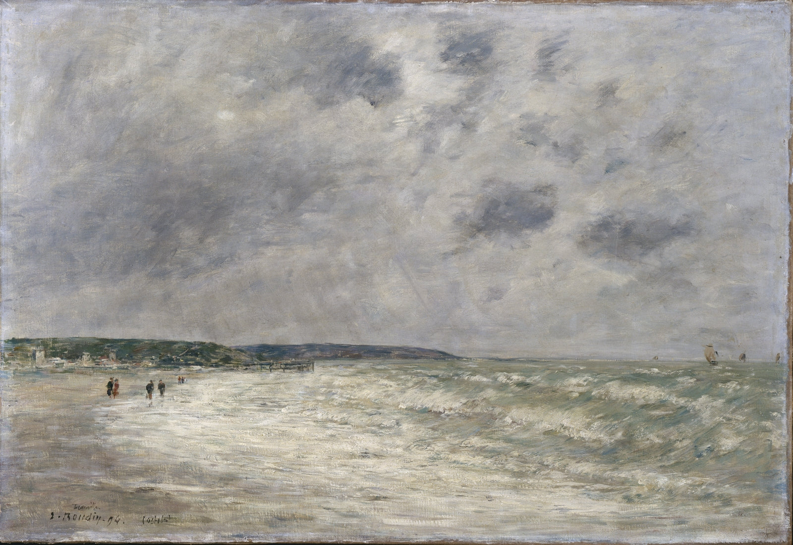 Reproduction du tableau « Marée montante à Deauville - Eugène Boudin » par Alpha Reproduction en peinture à l’huile