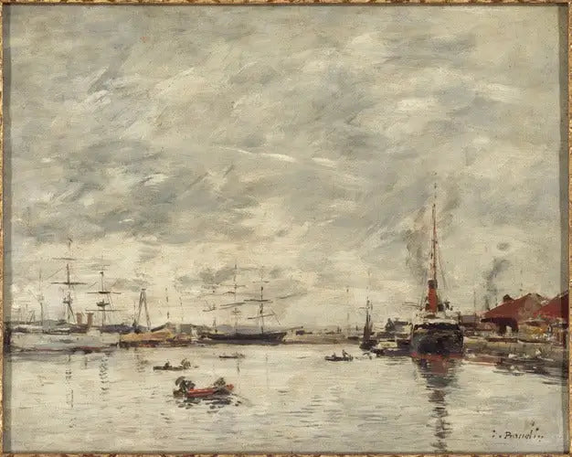 Marinha em tempo cinza - Eugène Boudin