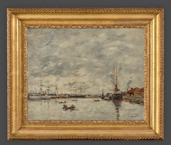 Marinha em tempo cinza - Eugène Boudin